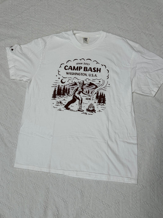 Camp BASH Bigfoot Comfort Colors® T-Shirt – PNW Sasquatch Camping Graphic