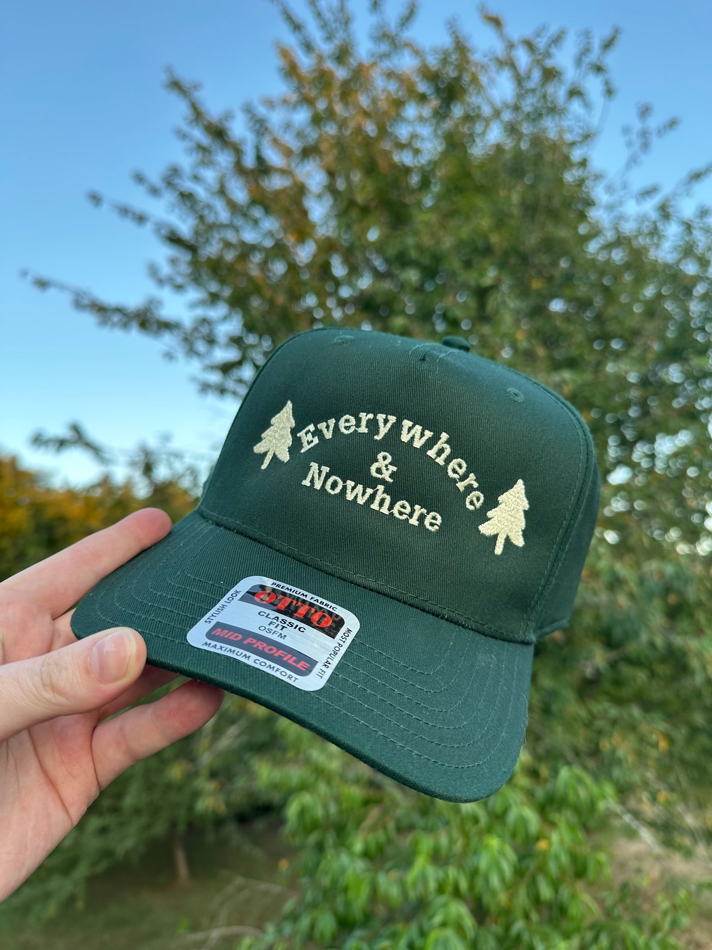 Everywhere & Nowhere Otto Dark Green Hat – Outdoor Adventure Mid-Profile Cap