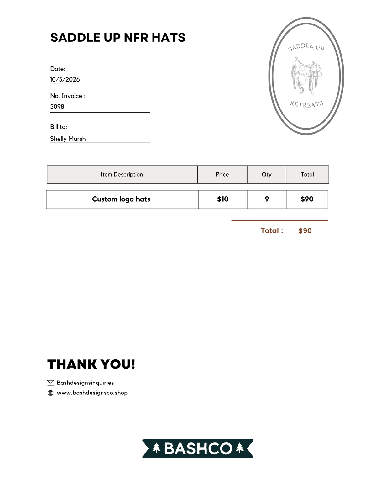 Saddle Up Retreats NFR Hats