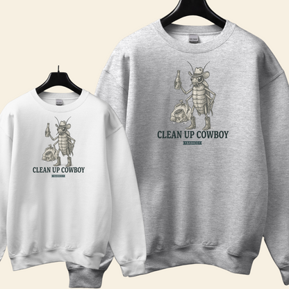 Clean Up Cowboy Crewneck Sweatshirt – Western Graphic Gildan Unisex