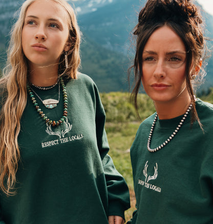 Respect the Locals Embroidered Crewneck