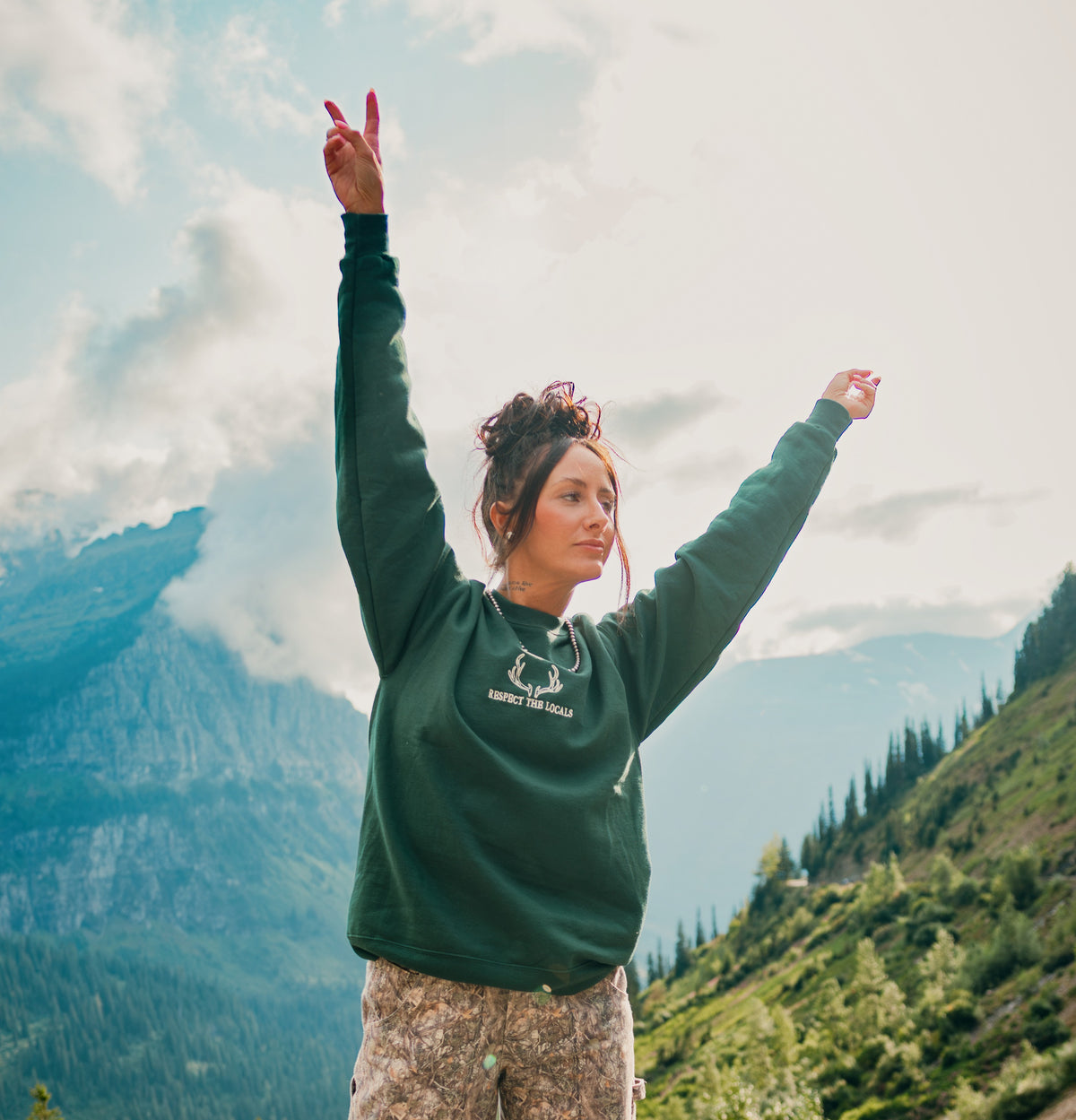 Respect the Locals Embroidered Crewneck