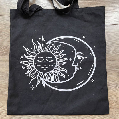 Sun moon Tote bag