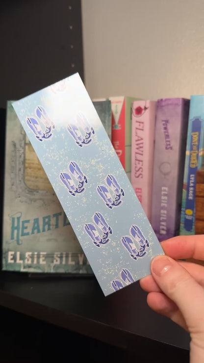 Blue Boots Paper Bookmark | Western Bookmark