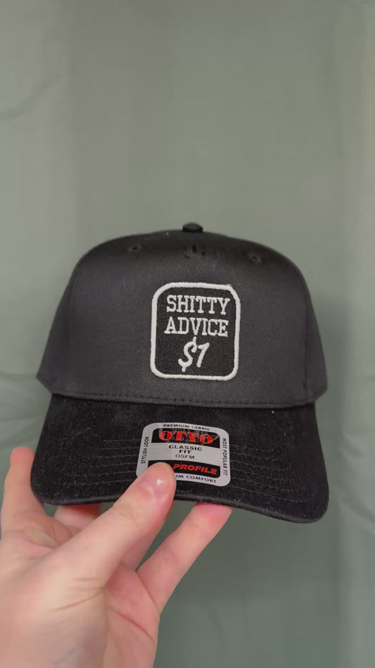 Shitty advice embroidery trucker - Whoopsies