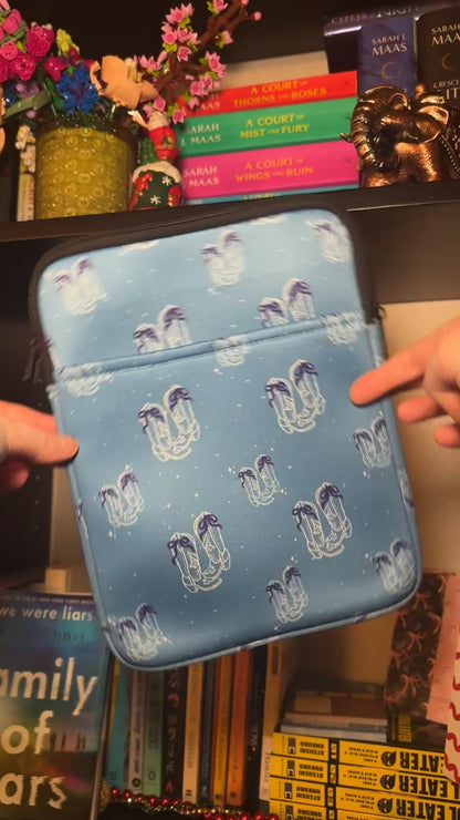 Book Sleeve | Tablet Sleeve | Blue Bow Boots Western Cover